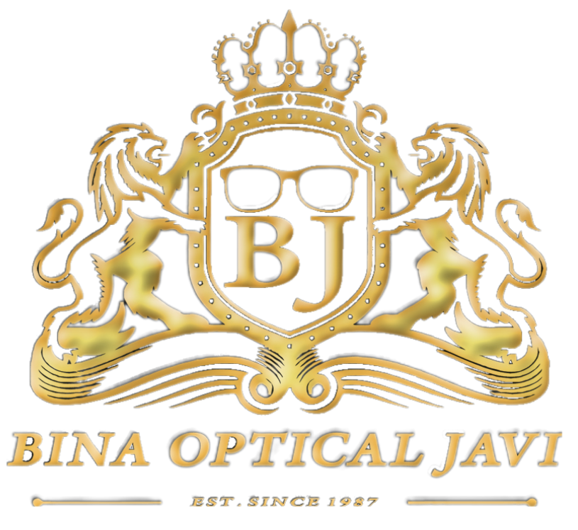 Bina gold background عینک logo